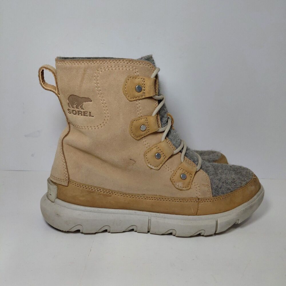 Sorel Explorer II Felt Suede Waterproof Fur Lined Boot Women's Size 8
